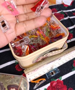 MumCraft Multipurpose Sewing Clips with Tin Box Package, Assorted Colors, Pack of 100 29 71jGOOMW6gL
