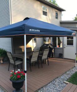 EzyFast Patented Umbrella Structure Instant Beach Canopy Shelter, Portable Straight Leg Pop Up Shade Tent with Wheeled Carry Bag (12'x12', Ensign Blue) 12'x12' 20 71jGmmC9KNL