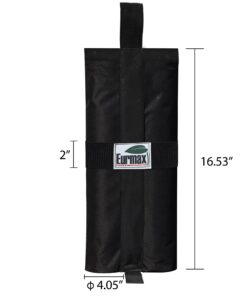Eurmax Weight Bags for Pop up Canopy Outdoor Shelter,Instant shelter Leg Canopy Weights, Sand Bags, Set of 4 Standard Black 22 71jHYXKO0gL