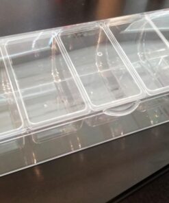 Ice Chilled 5 Compartment Condiment Server Caddy - Serving Tray Container with 5 Removable Dishes with Over 2 Cup Capacity Each and Hinged Lid | 3 Serving Spoons + 3 Tongs Included 42 71jHhv1RsuL