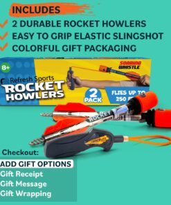 Toy Rocket Launcher for Kids: Outdoor Toys Slingshot Rockets Launchers - Best Gifts for Boys & Girls All Ages 8 & Up - Stocking Stuffers & Boy Gifts for 8 9 10 11 12 Year Old Boys Gift Ideas Orange 21 71jHj6kMOsL