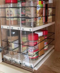Vertical Spice - Cabinet Mounted Spice Rack Organizer - 3 Drawers, 30 Capacity - Sliding Cabinet Organizer - Pullout Shelves for Pantry Organization - Seasoning Storage - 6.9'' W x 10.75'' H x 10.6" D 6.9" W x 10.75" H x 10.6" D (222x2x11 DC) 38 71jI6aT1ScL