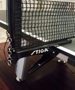 STIGA Premium Clipper 72” Regulation Table Tennis Net and Post Set with Easy Set Up and Spring Activated Clip, Black & white 22 71jIvgRD2OL
