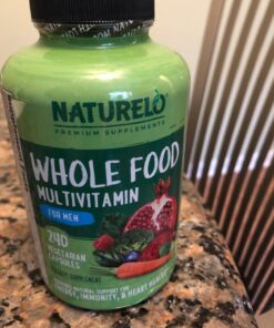 NATURELO Whole Food Multivitamin for Men - Vitamins, Minerals, Antioxidants, Organic Extracts - Vegetarian - for Energy, Brain, Heart, Eye Health - 240 Vegan Capsules, 1 Pack 240 Count (Pack of 1) 21 71jJYarUunL