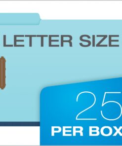 Globe Weis Pendaflex Pressboard Fastener Folders, Letter Size, Light Blue, 1" Expansion, 1/3 Cut, 25/BX (615F21-3BLU) 17 71jK35dYCaL