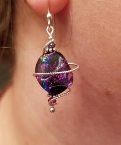Body Candy Handcrafted 925 Silver Purple Dichroic Drop Dangle Earrings Created with Crystals 38 71jKDGgtqL