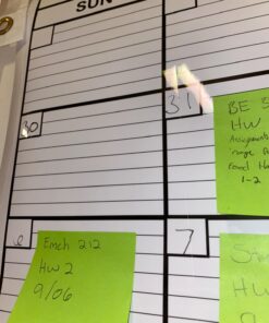 Dry Erase Laminated Jumbo Wall Calendar, Huge 24-inch by36-Inch Size, Monthly Planner for Home Office, Classroom, Large Date Boxes, Reusable Film, Never Folded, Includes 5 Markers, 8 Tacks. I Eraser White 24 x 36 - 1 month 29 71jKV47K4EL