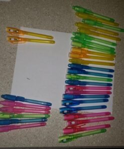 32 Pack Valentines Invisible Ink Pen with UV Black Light Secret Spy Pens Magic Disappearing Ink Markers School Supplies Kids Party Favors Valentines Gift for Boys Girls Classroom Exchange (2 Style) 32 Pack 19 71jKj1b2GfL