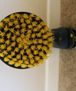 5 Inch Diameter Drill Powered Scrub Brush with Quarter Inch Quick Change Shaft - Drill Brush Attachment Yellow 31 71jLeEkbsHL