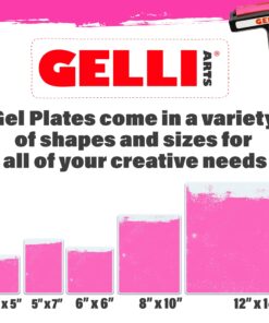 Gelli Arts Gel Printing Plate - 8" X 10" Gel Plate, Reusable Gel Printing Plate, Printmaking Gelli Plate for Art, Clear Gel Monoprinting Plate, Gel Plate Printing for Arts and Crafts 8 x 10-inch 19 71jLvkBm1XL