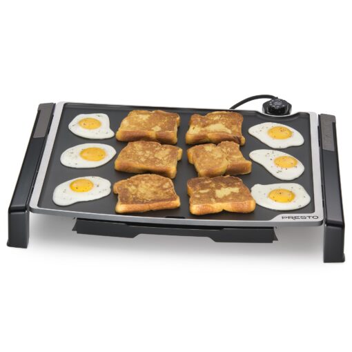 Presto, 19" X 15" 07073 Electric Tilt-N-fold Griddle, 19", Black