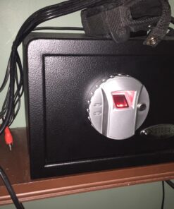 BARSKA AX11620 Biometric Fingerprint Mini Security Home Safe Box 0.29 Cubic Ft, Black, 12" x 8" x 7.75" Front Opening Compact 0.23 CU FT 42 71jMLwPzjxL