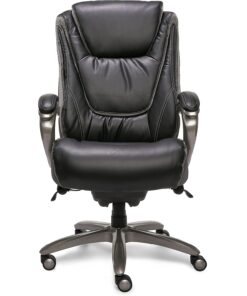 Serta Big and Tall Smart Executive Office ComfortCoils, Ergonomic Computer Chair with Layered Body Pillows, Big & Tall, Adjustable Height, Faux Leather, Black and Gray 17 71jMMvk7dLL