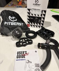 FitBeast Grip Strengthener Forearm Strengthener Hand Grips Strengthener Kit - 5 Pack Adjustable Resistance Black 40 71jN HQiZYL
