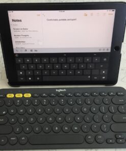 Logitech K380 Pebble Multi-Device Bluetooth Keyboard – Windows, Mac, Chrome OS, Android, iPad, iPhone, Apple TV Compatible – with Flow Cross-Computer Control and Easy-Switch up to 3 Devices –Dark Grey Dark Grey 49 71jNU MgQlL