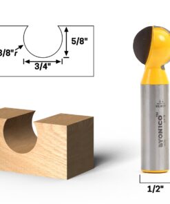 YONICO Groove Ball End Router Bit Set 4 Bit 1/2-Inch Shank 14471 4 Bit Set - 1/2" Shank 8 71jP0QEUP6L