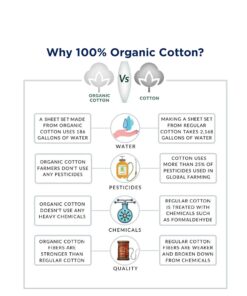 LANE LINEN 100% Organic Cotton Cloud Blue Twin-Sheets Set 3-Piece Pure Long Staple Percale Weave Soft Bedding Sheets for Bed Breathable Fits Mattress Upto 15" Deep 1 Pack 05: Cool Blue 17 71jP23YvHYL