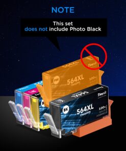Alternative view of Timink 564XL Ink Cartridges Replacement for 564 XL Combo Pack - Fits Photosmart 5520 6520 7510 7520 DeskJet 3520 Premium C309A C410A Printer (2BK/C/M/Y | Non-OEM) H564 - 5 Pack