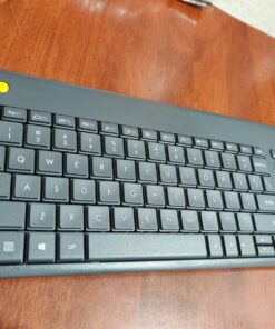 Logitech K400 Plus Wireless Touch With Easy Media Control and Built-in Touchpad, HTPC Keyboard for PC-connected TV, Windows, Android, Chrome OS, Laptop, Tablet - Black Floral 44 71jPVDhRLZL