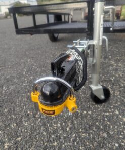 REESE Towpower 72783 Coupler Lock, Adjustable Storage Security, Heavy-Duty Steel, Yellow and Chrome 19 71jPjwfzTL