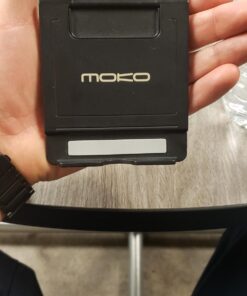 MoKo Phone/Tablet Stand, Foldable Tablet Holder Fits with iPhone 15/Pro/Plus/Pro Max, iPhone 12/12 pro Max/11/Xs Max, iPad Pro 11, iPad Air 4/Mini 6 2021, iPad 9th 10.2", Black Small Size 69 71jQQNiBL