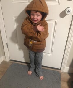 Carhartt Boys' Active Jac Quilt Lined Jacket Coat Carhartt Brown XX-Small 7 71jQehYHOyL