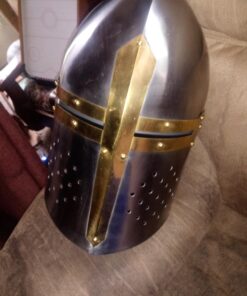 Deco 79 Metal Medieval Knight Crusader Helmet, 9" x 9" x 13", Silver 9" x 9" x 13" 37 71jR6vzTesL