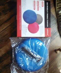 AppleRound Air Stability Wobble Cushion with Hand Pump, 13.5in/34cm Diameter, Balance Disc for Adult, Sensory Wiggle Seat for Kid Blue 45 71jRBiZxdFL