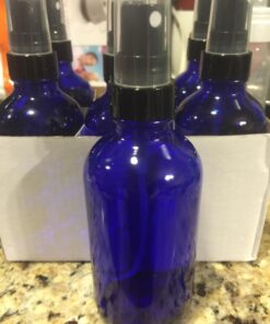 Vivaplex 6 pieces, Cobalt Blue, 4 oz Glass Bottles, with Black Fine Mist Sprayer 22 71jRlGOSYML