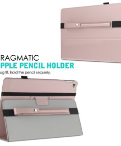 MoKo Pencil Case Fit Apple Pencil (USB-C), Apple Pencil 1st/2nd Generation, Elastic Band Detachable Stylus Pens Pocket Protective Pouch for 9.7"-12.9" Tablet,Rose Gold Rose Gold 44 71jSAc2DEML