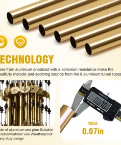 YLYYCC Wind Chimes for Outside,30"Memorial Wind Chimes with 24 Copper Tubes and 16 Copper Bell for Garden, Patio,Window Wind Chime Hanging Decoration, Bronze Memorial Sympathy Wind Chimes Gifts for Mom 24# Wind Chimes 19 71jSM0E6UsL