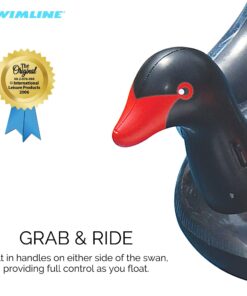 Swimline 90628 Giant Black Swan Inflatable Ride-On Pool Float Large Black Swan Ride-On Float 7 71jStmZpdJL