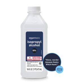 Amazon Basics 99% Isopropyl Alcohol For Technical Use, Unscented, 16 Fl Oz (Pack of 12) 16 Fl Oz (Pack of 12) 24 71jT9y3JML