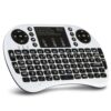 (Upgraded) Rii i8+ Mini Bluetooth Keyboard with Touchpad＆QWERTY Keyboard, Backlit Portable Wireless Keyboard for Smartphones laptop/PC/Tablets/Windows/Mac/TV/Xbox/PS3/Raspberry Pi.White White