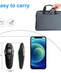 Wireless Presentation Clicker for PowerPoint Presentations, USB Dongle Presenter Remote with Laser Pointer Slide Clickers for Mac/Windows/Linux, Computer/Laptop, Google Slide/PPT/Keynote Battery 13 71jTlzzq1L