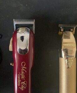 Wahl Professional 5 Star Cordless Magic Clip Hair Clipper with 100+ Minute Run Time for Professional Barbers and Stylists Red 15 Piece Set 34 71jTuBc6mIL