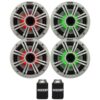 KICKER 6.5" White LED Marine Speakers (Qty 4) 2 Pairs of OEM Replacement Speakers LED White 25 71jUMXjEFiL