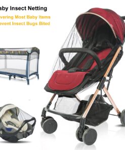 Mosquito Net for Stroller - V-Fyee Durable Baby Stroller Mosquito Net Perfect Bug Net for Strollers, Bassinets, Cradles, Playards, Pack N Plays and Portable Mini Crib (Black) Black 8 71jUah9xkQL