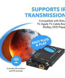 OREI HDMI Extender UltraHD Over Single Cat6/Cat7 Cable 4K @ 60Hz with HDR & IR Control - Up to 165 ft EDID Management 15 71jUco24ZlL