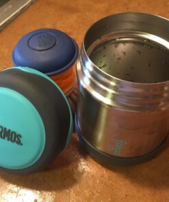 Thermos Foogo Vacuum Insulated Stainless Steel 10-Ounce Food Jar, Charcoal/Teal (B3004TS2) 23 71jV8c1w VL