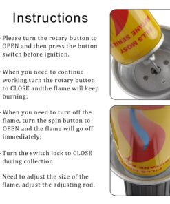 Ideapro Butane Torch, Refillable Kitchen Torch Lighter Culinary Blow Torch with Security Lock and Adjustable Flame for Creme Brulee,BBQ,Desserts,Baking and welding Black 16 71jVQEQulyL