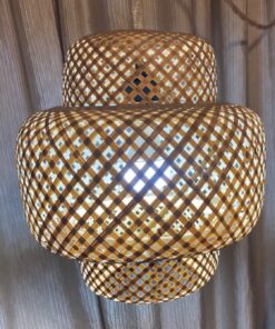 Plug in Pendant Light, Rattan Hanging Lights with Plug in Cord, Hand Woven Bamboo Lampshade Hanging Lamp with 15ft Hemp Rope, On/Off Switch, Plug in Pendant Light Fixture for Living Room Bedroom 45 71jVdLrINL