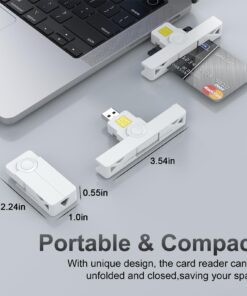 CAC Reader, DOD Military USB Common Access CAC Card Reader, Smart Card Reader Compatible with Windows, Mac OS and Linux 335 11 71jVz8iUY4L