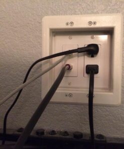 Arlington TVBU505-1 Recessed TV Box Wall Plate Kit Paintable 2-Gang, White Plastic 2 Gang 30 71jW3cn7zqL