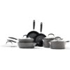 OXO Good Grips 10 Piece Cookware Pots and Pans Set, 3-Layered German Engineered Nonstick Coating, Stainless Steel Handle with Nonslip Silicone, Gray,Black 10 Piece Cookware Set with Grips 16 71jWlqGHnuL