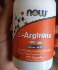 NOW Supplements, L-Arginine 500 mg, Nitric Oxide Precursor*, Amino Acid, 250 Veg Capsules 250 Count (Pack of 1) 31 71jWzJ4NtRL