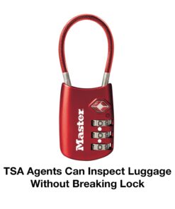 Master Lock 4688D Set Your Own Combination TSA Approved Luggage Lock, 1 Pack, Red 9 71jXEdRcPL