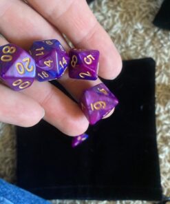 SmartDealsPro 5 x 7-Die Double-Colors Polyhedral Dice Sets with Pouches for D&D DND RPG MTG Dungeon and Dragons Table Board Roll Playing Games D4 D6 D8 D10 D% D12 D20 5-color Sets 64 71jYQZEkvL