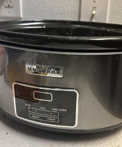 MAGNIFIQUE 8-Quart Casserole Slow Cooker with Timer and Digital Programmable - Small Kitchen Appliance for Family Dinners - Serves 6+ People - Heat Settings: Keep Warm, Low and High 8 Qt Stainless Steel Digital 40 71jZSDbFhHL