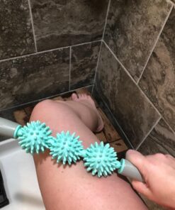 Coolife Fascia Muscle Roller - Cellulite Massager - Fascia Roller for Cellulite and Sore Muscles - Neck, Leg, Back, Body Roller Deep Tissue Massage Stick Tools - 3 Balls Size Version. Mint Green 32 71jZcj0gcTL